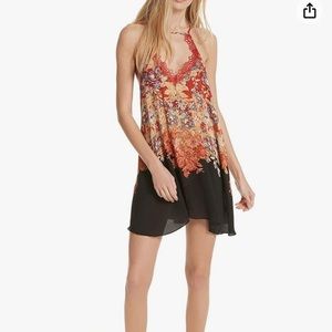 Free People Intimately Womens Haze Floral Shift Mini Dress